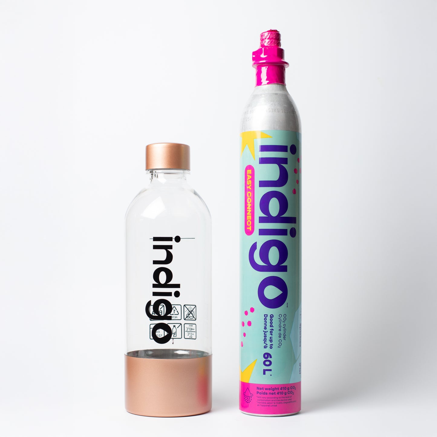 Cylindre unique Easy Connect et bouteille réutilisable