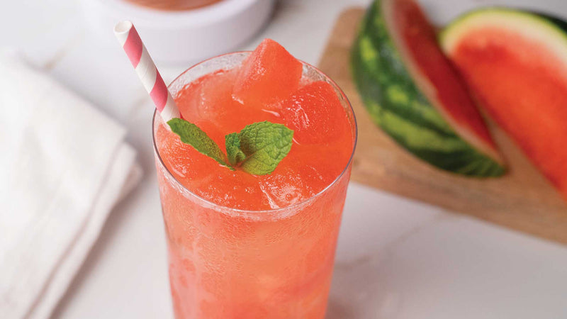 Eau pétillante melon et concombre