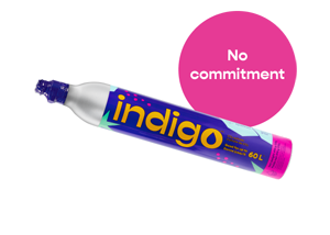 One Indigo Soda Co2 canister for carbonation device to make sparkling water
