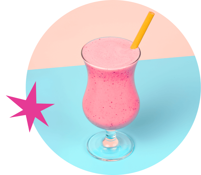 Smoothie petillant petits fruits baies paille indigosoda eau pétillante